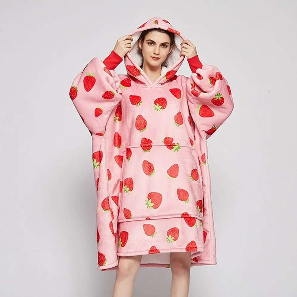 Cartoon Loose Hooded Nightdress