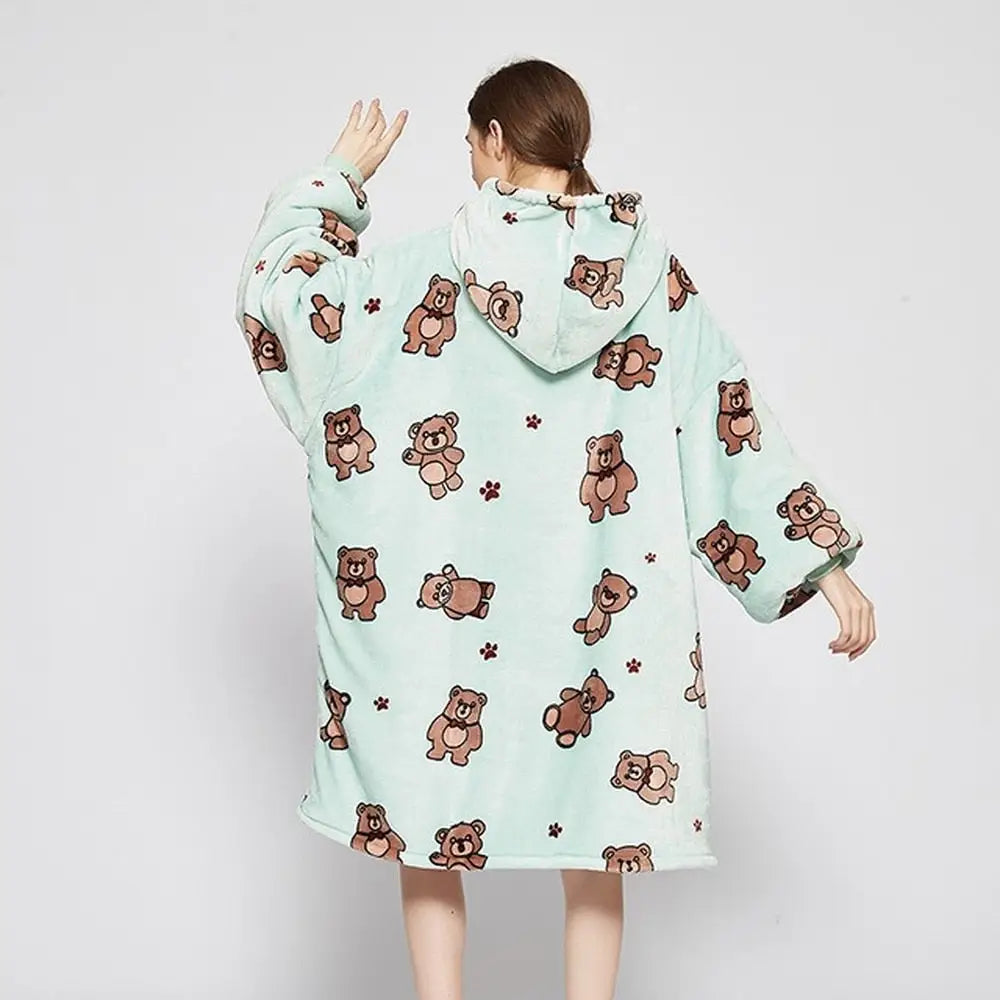 Cartoon Loose Hooded Nightdress