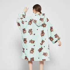 Cartoon Loose Hooded Nightdress