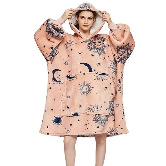 Cartoon Loose Hooded Nightdress