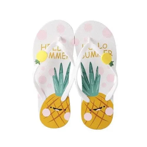 Cartoon Pineapple Strawberry Flip Flops Sandals