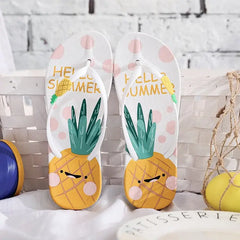 Cartoon Pineapple Strawberry Flip Flops Sandals