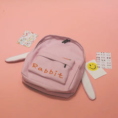 Cartoon Rabbit Ear School Backpack - One Size