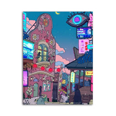 Cartoon View Street Prints Poster Home