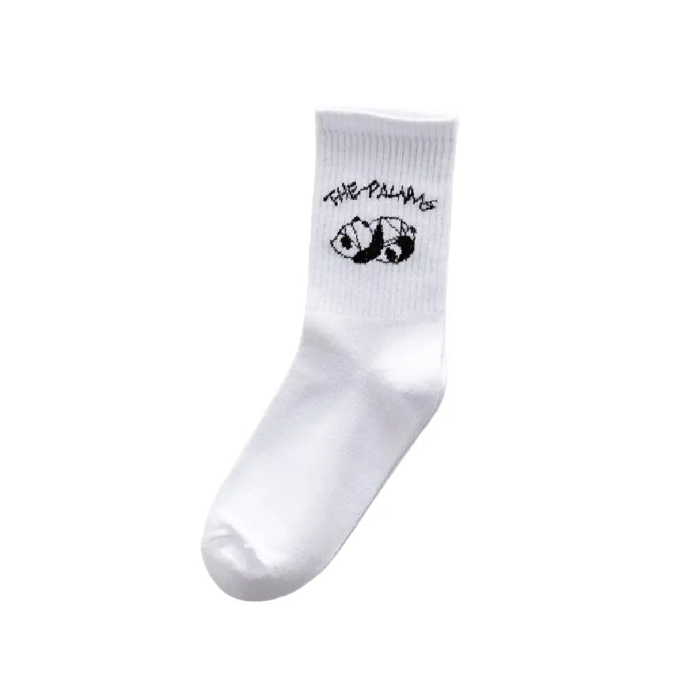Cartoon White Socks Cotton Blend Cute Style White-Panda