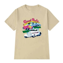 Casual Graphic T-shirt - Khaki-StreetRod / XS - Shirts
