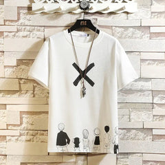 Casual Letters X O-Neck T-Shirt