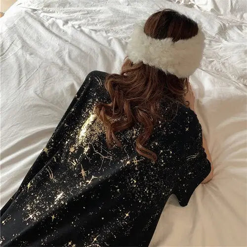 Casual Moon and Stars Oversize T-Shirt