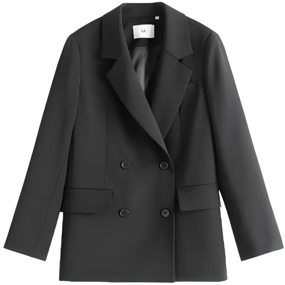 Casual Oversized Elegant Business Blazer - Black / XS