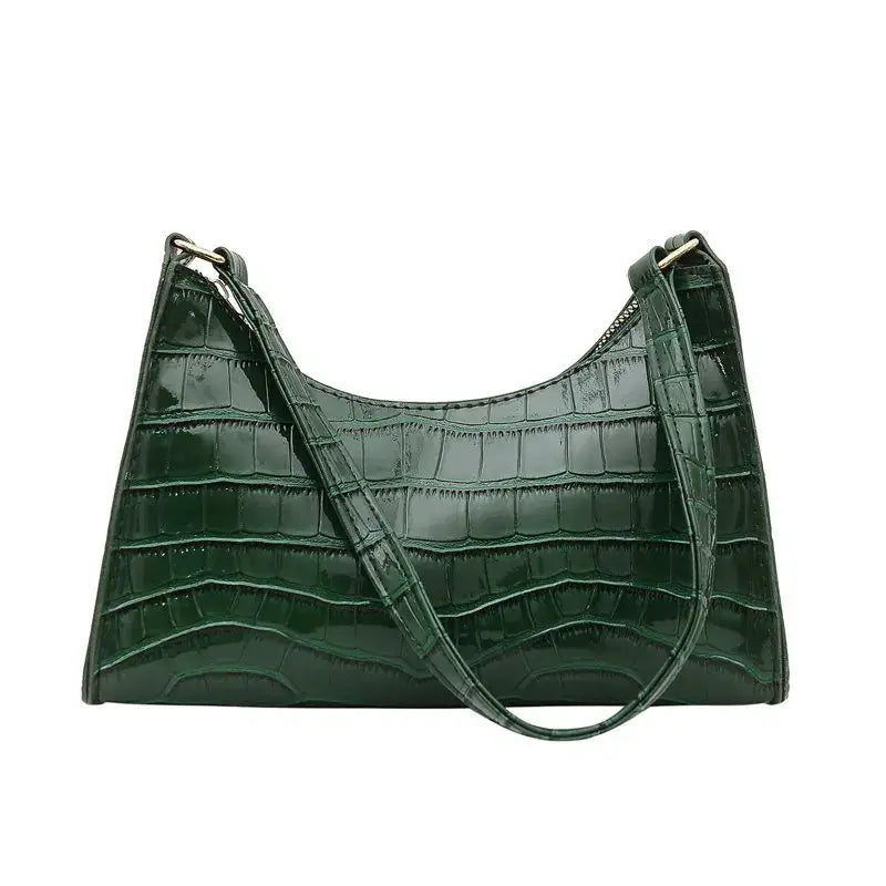 Casual Retro Chain Handbag with Vintage Design Green