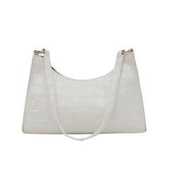 Casual Retro Chain Handbag with Vintage Design White
