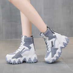 Casual Sneakers Platform High Heels Ankle Boots