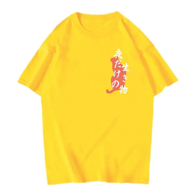 Cat and Koi Fish Japan Style Tshirt - T-Shirt