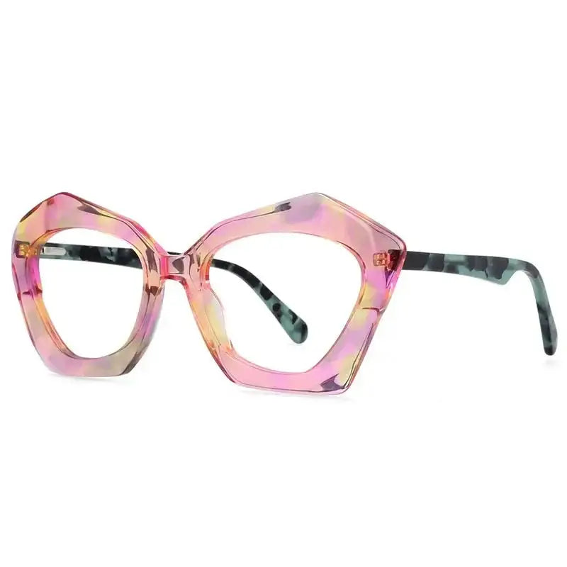Cat Eye Acetate Floral Frames