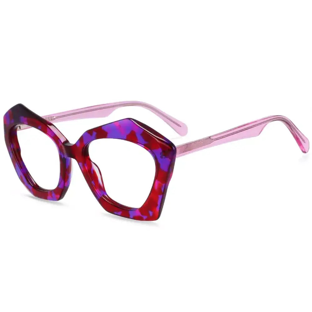 Cat Eye Acetate Floral Frames