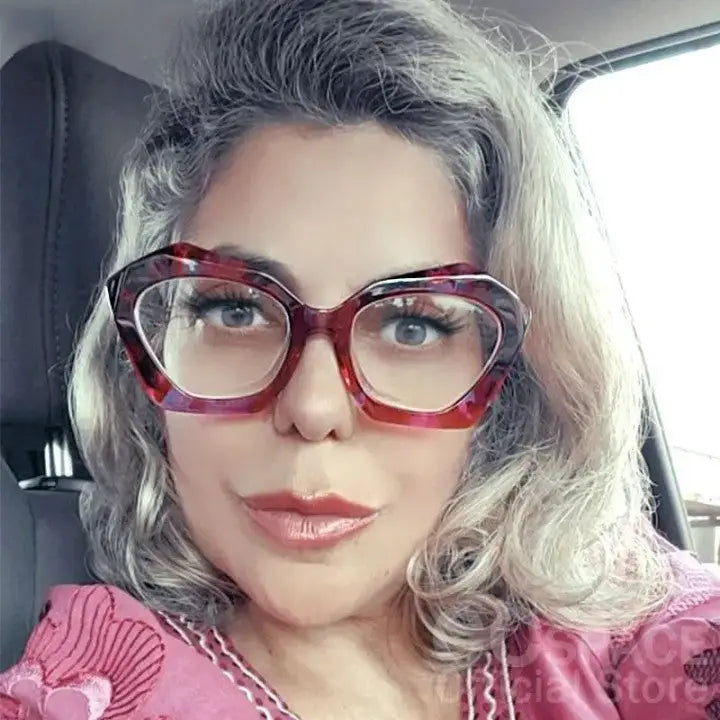 Cat Eye Acetate Floral Frames