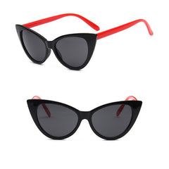 Cat Eye Brand Sunglasses - Black-Red-(XL) / One Size