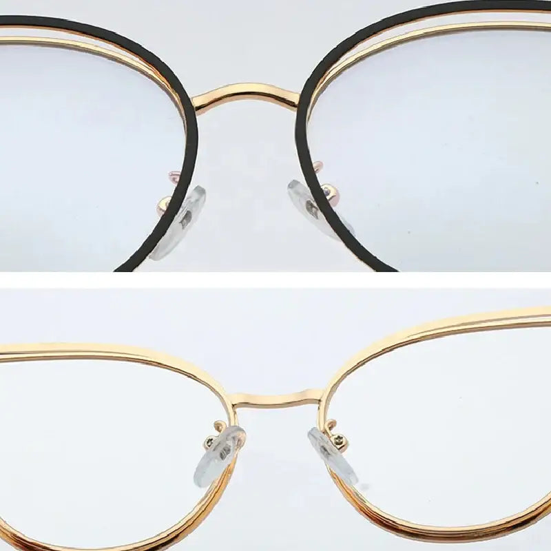 Cat Eye Light Metal Frame Glasses