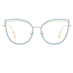 Cat Eye Light Metal Frame Glasses