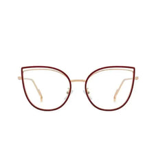 Cat Eye Light Metal Frame Glasses