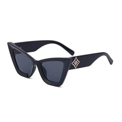 Cat Eye Oversized Sunglasses with UV Protection Black