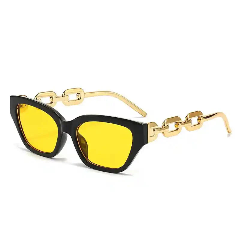 Cat Eye Sunglasses with Chain Detail