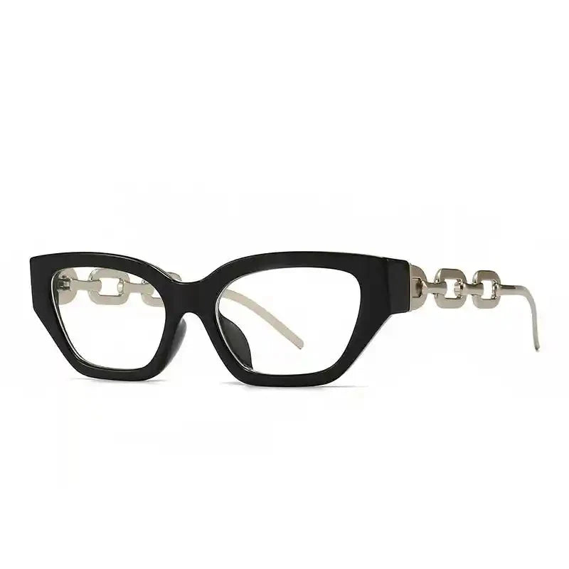 Cat Eye Sunglasses with Chain Detail