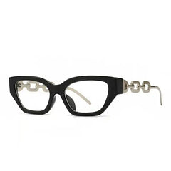 Cat Eye Sunglasses with Chain Detail