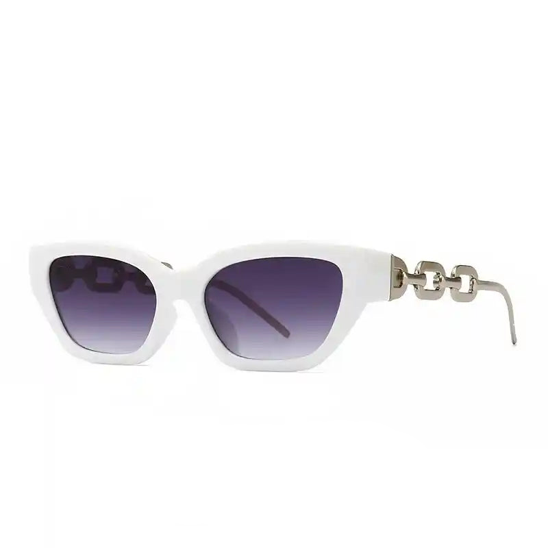 Cat Eye Sunglasses With Chain On Leg