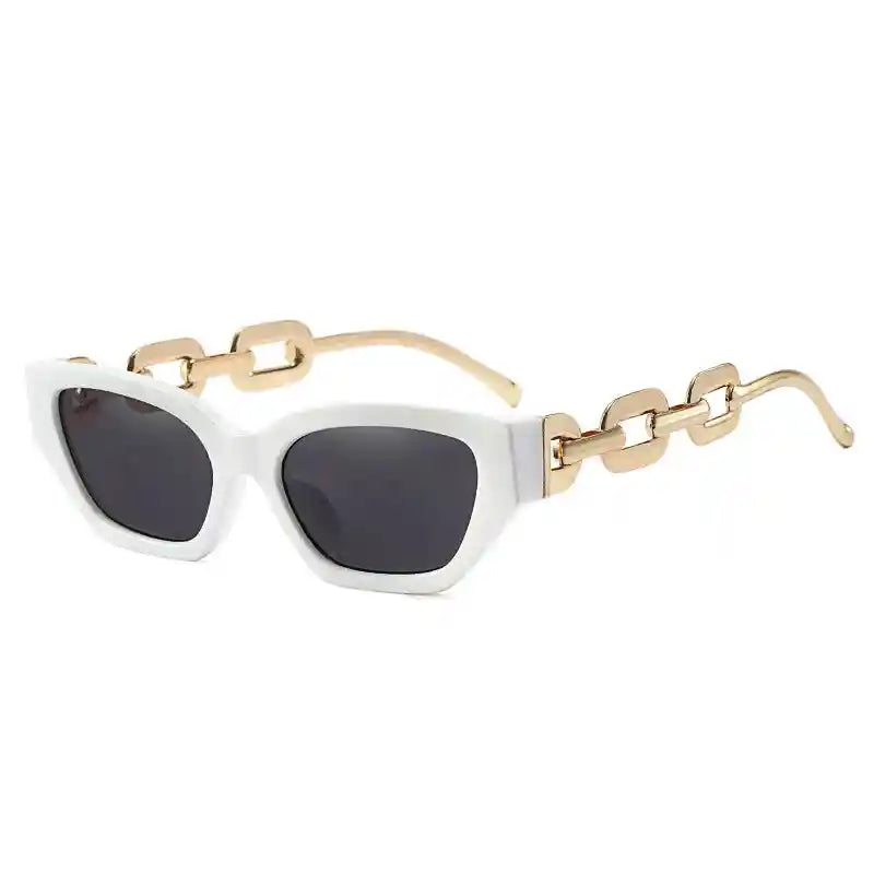 Cat Eye Sunglasses With Chain On Leg