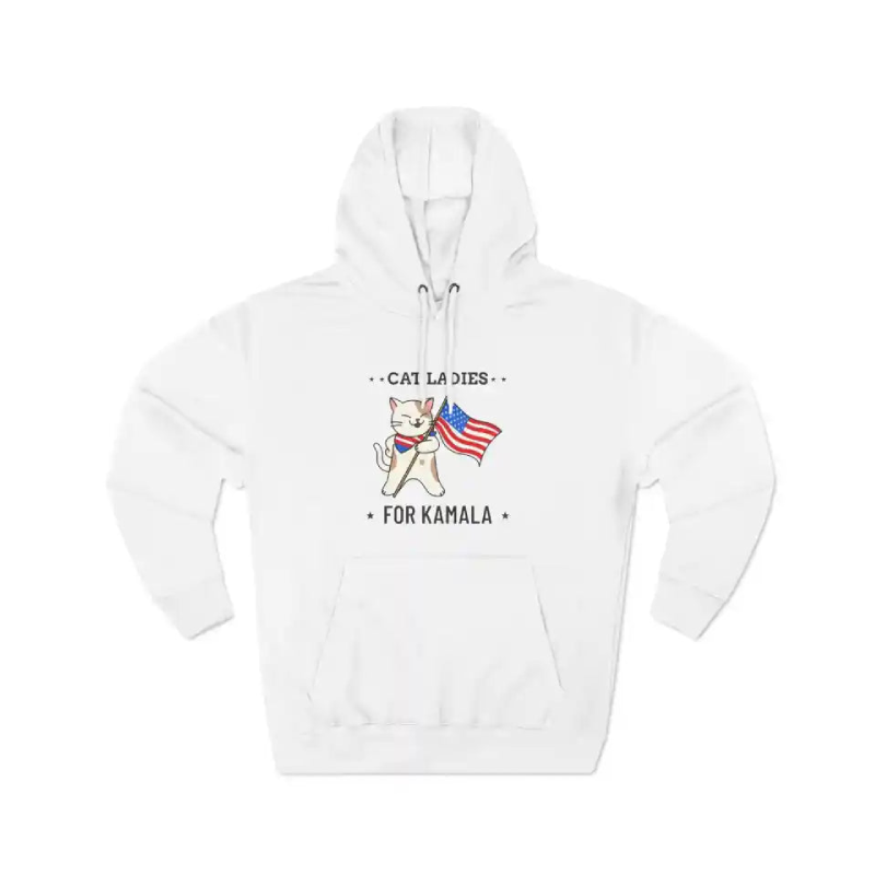 Cat Ladies For Kamala Long Sleeve Hoodie