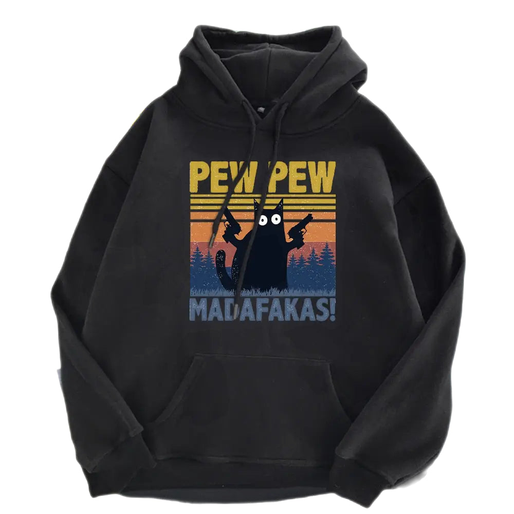 Cat Pew Pew Madafakas Hoodie