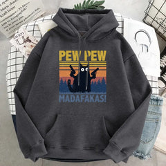 Cat Pew Pew Madafakas Hoodie