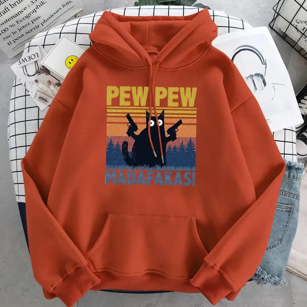 Cat Pew Pew Madafakas Hoodie