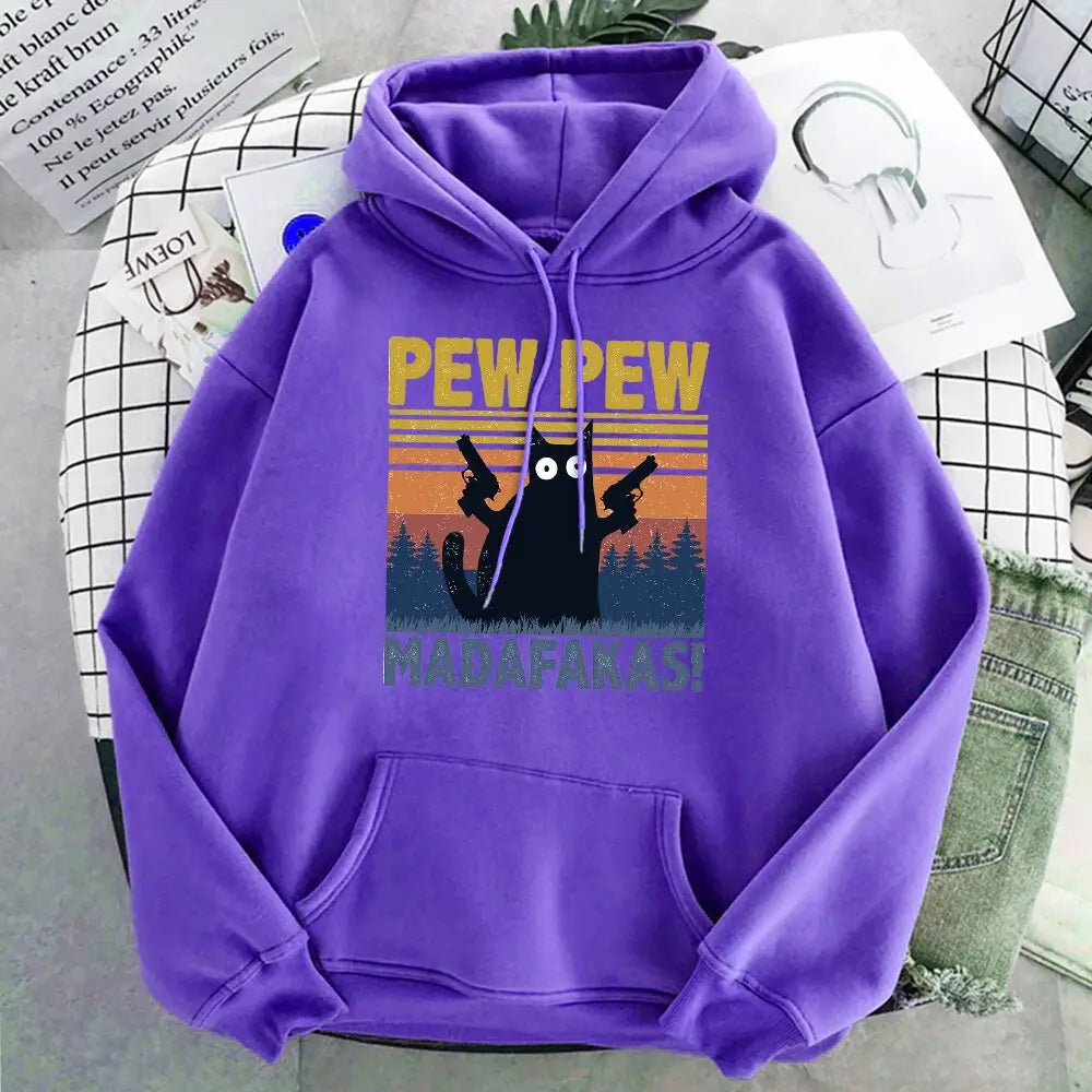 Cat Pew Pew Madafakas Hoodie