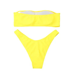 Caution Slippery When Wet Bikini Set Breathable Design