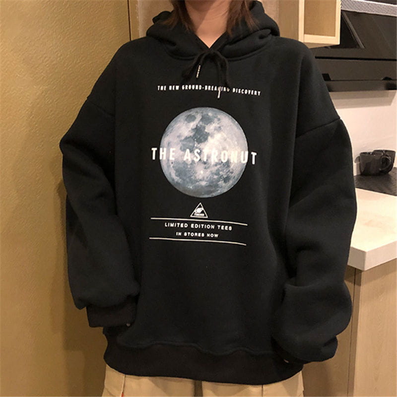 Moon The Astronut Aesthetic Hooded