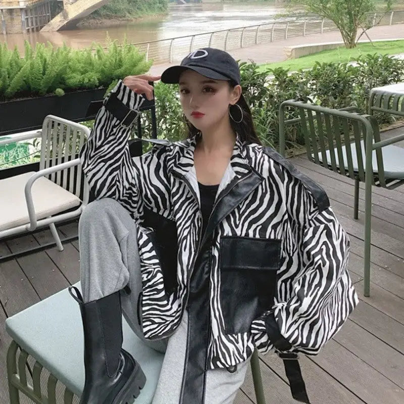 Cebra with large pockets Oversize jacket