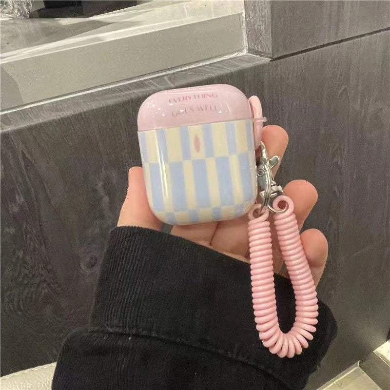 Checkerboard Earphone Case For Airpods Cover