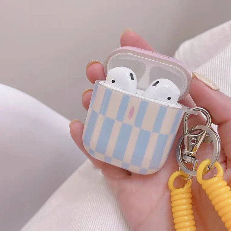 Checkerboard Earphone Case For Airpods Cover