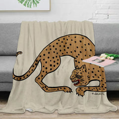 Cheetah Warm Microfiber Blanket