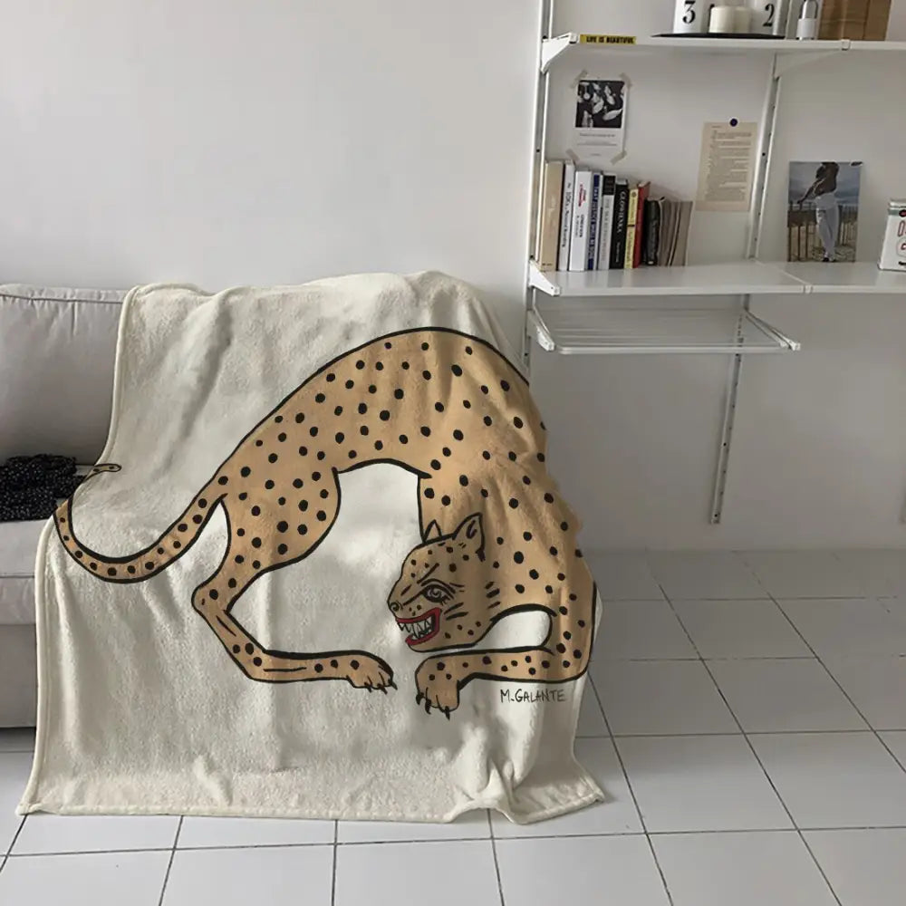 Cheetah Warm Microfiber Blanket