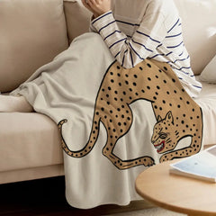 Cheetah Warm Microfiber Blanket