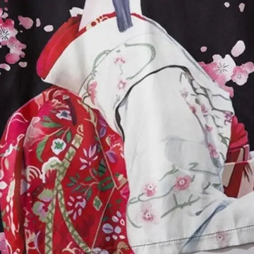 Cherry Blossom Geisha 3/4 Sleeve Kimono