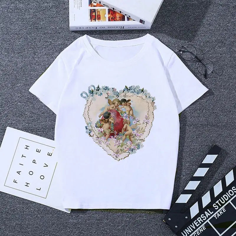Cherubs Floral Heart T-shirt
