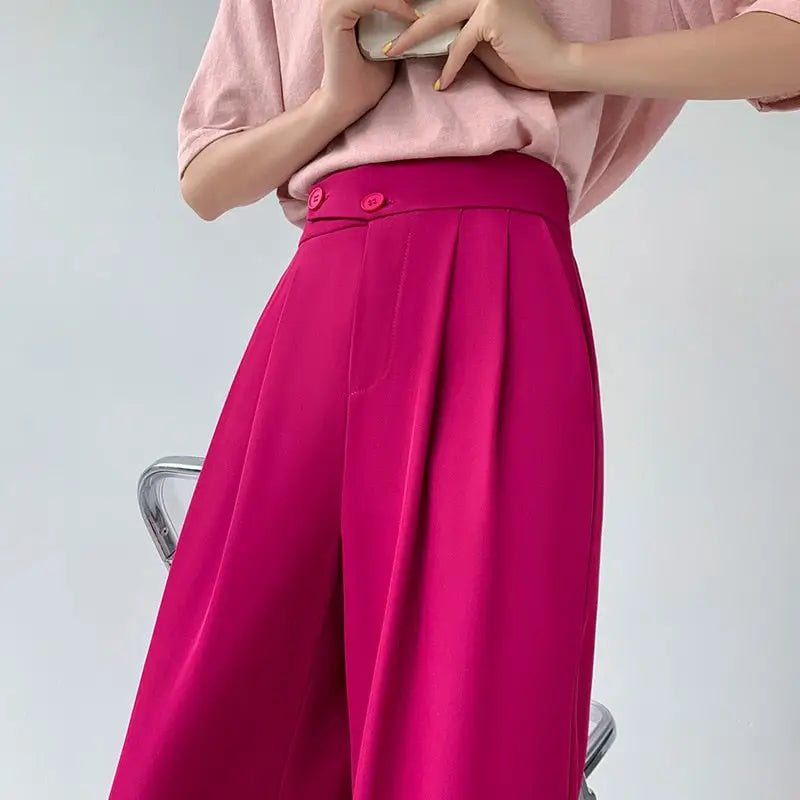 Chiffon High Waist Loose Wide Leg Pants