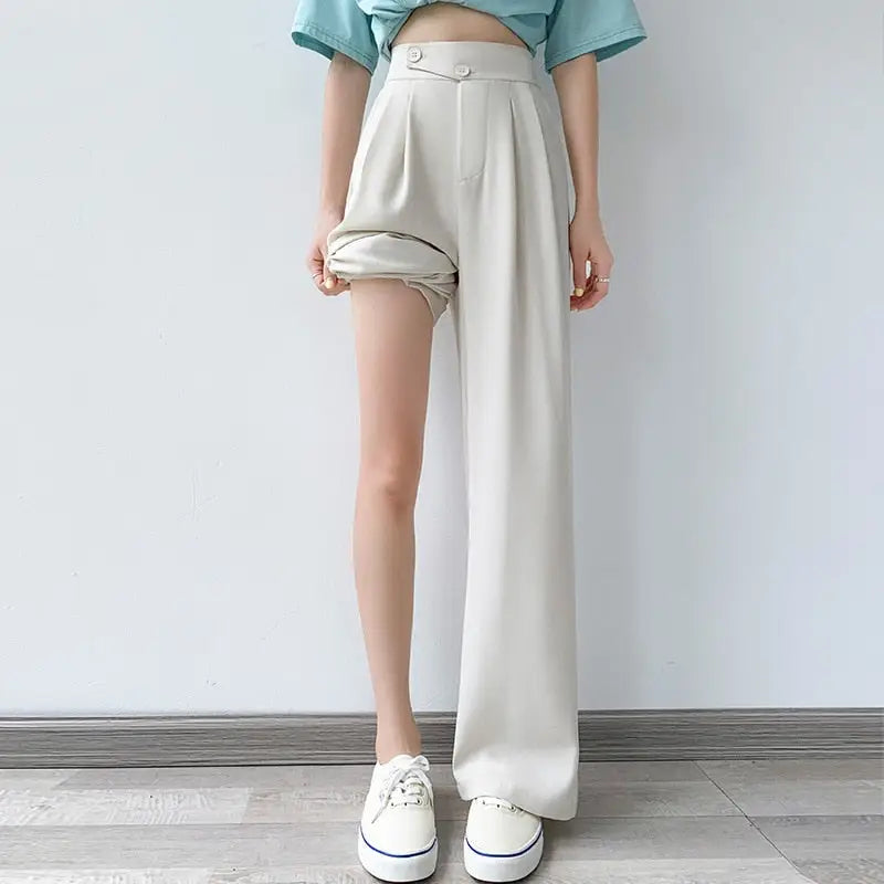 Chiffon High Waist Loose Wide Leg Pants