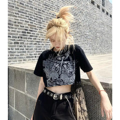 Children of Darkness Cross Crop Top