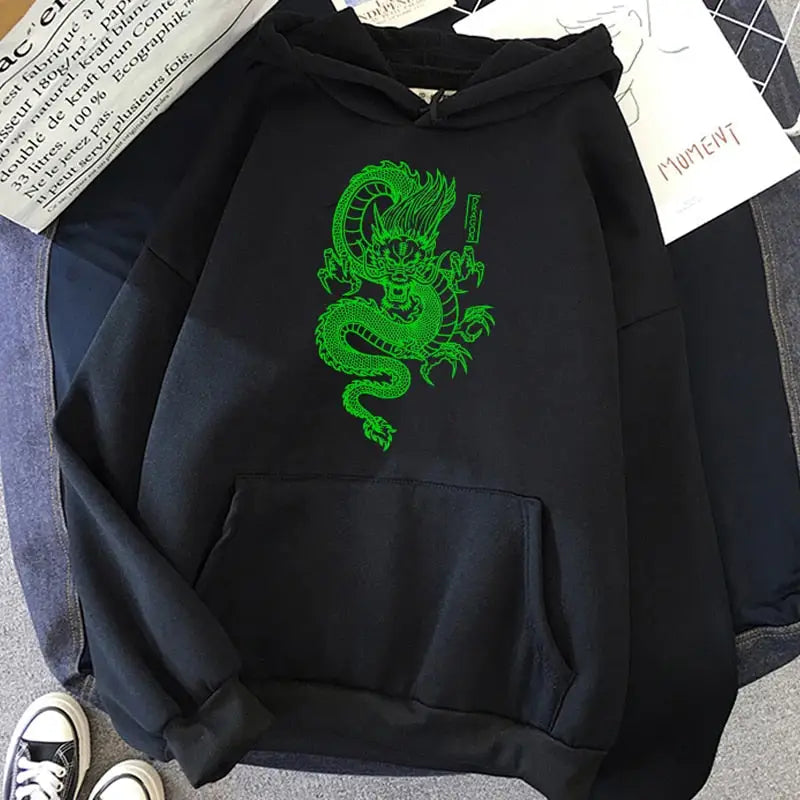 Chinese Dragon Harajuku Hoodie for Men and Women