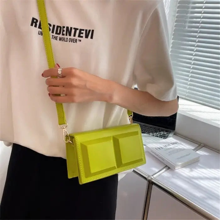 Chocolate Small Shaped Shoulder Bag 18.5 x 6.5 10 cm